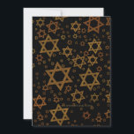 Cartão De Festividades SlipperyJoe's Happy Hanukkah várias estrelas de Da<br><div class="desc">Feliz Hanukkah de SlipperyJoe várias Estrelas do padrão David Celebração artística herança de identidade judaica Hebraico Chanukah dá decorações símbolo significativo Judaísmo religião de vários tamanhos tons dourados castanhos visualmente atraente design</div>