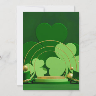Cartão De Festividades SlipperyJoe's Saint Patrick's Day three-leaf clove