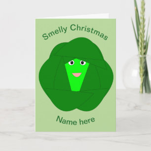 Cartão De Festividades Smelly Christmas Brussels Sprout Funny Card