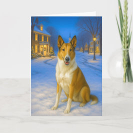 Cartão De Festividades Smooth Collie Holiday Card
