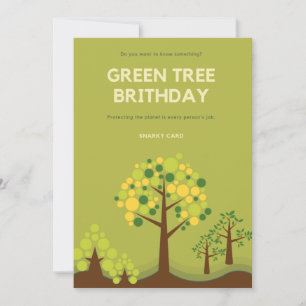 Cartão De Festividades Snarky Green Tree Birthday