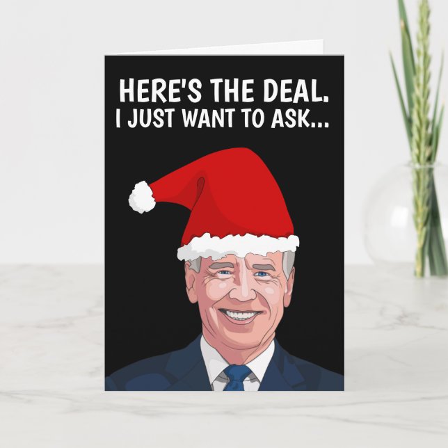 CARTÃO DE FESTIVIDADES SNIFFER JOE BIDEN BIDEN CHRISTMAS CARDS PARA ELA (Frente)