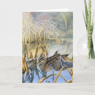 Cartão De Festividades Snipe on a cold and frosty morning fine art card