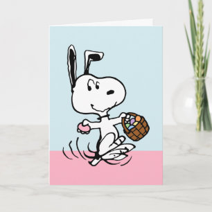 Cartão De Festividades Snoopy O Beagle da Páscoa