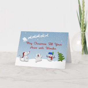 Cartão De Festividades Snow Animals Christmas Greeting Card