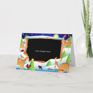 Cartão De Festividades Snow Deer Template
