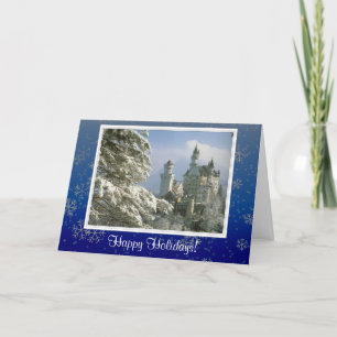 Cartão De Festividades Snow Flakes Happy Holidays Photo Card