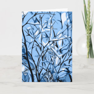 Cartão De Festividades Snow Trees of Seattle Christmas Greeting Card