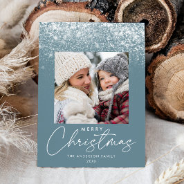 Cartão De Festividades Snowdrift Felry Natal Blue Frost Foto