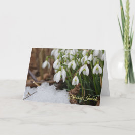 Cartão De Festividades Snowdrop Abençoado Imbolc Pagan Wiccan Saudação
