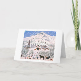 Cartão De Festividades Snowflake Paradise ~ Timberline Lodge Mount Hood