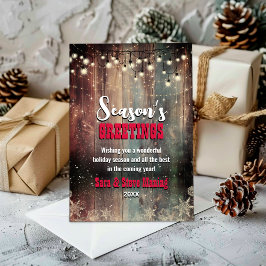 Cartão De Festividades Snowflakes de Natal russo