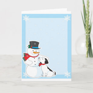 Cartão De Festividades Snowman Background