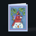 CARTÃO DE FESTIVIDADES SNOWMAN BODYGUARD, CHRISTMAS CARDINHEIRO REDBIRD<br><div class="desc">ARMADO COM BALAS DE NEVE. CARTÃO/ENVELOPE CARDINAL HUMOROSO (Dentro "MERRY CHRISTMAS") CARTÃO/ENVELOPE *Personalizar ...  Procure itens correspondentes Susan Brack Designs</div>