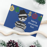 Cartão De Festividades Snowman Cholo Novo México Enfeites de natal Zia<br><div class="desc">Produtos que ilustram um boneco de neve e alguns Enfeites de natal do Novo México.</div>