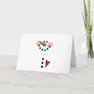 Cartão De Festividades Snowman Christmas Card