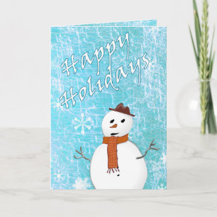 Cartão De Festividades Snowman Christmas Card