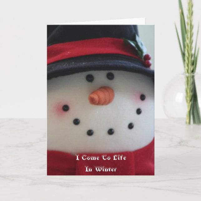 Cartão De Festividades Snowman Dream Card (Frente)