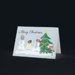 Cartão De Festividades Snowman, família de fotografias de 3 anos de Feliz<br><div class="desc">Este é um cartão de Natal muito divertido onde você pode inserir fotos de cada membro da família nesses três bonecos de neve.</div>