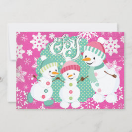 Cartão De Festividades Snowman Joy Holiday