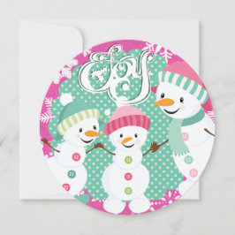 Cartão De Festividades Snowman Joy Winter Holiday