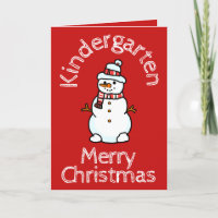 Snowman Kindergarten Natal Activity Red
