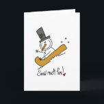 Cartão De Festividades Snowman Neve Muito Divertido<br><div class="desc">Se você ama figuras de palitos,  Natal,  bonitos de neve,  e trenó,  você vai adorar este design de bonitinho de inverno com bonitos bonitos bonitos trenós de neve e texto que diz "Neve muito divertida!".</div>