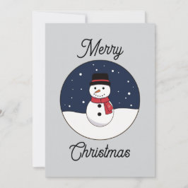 Cartão De Festividades Snowman Noite Feliz Natal