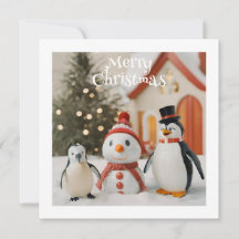 Snowman & Penguin #1 Natal Personalizado Novidade