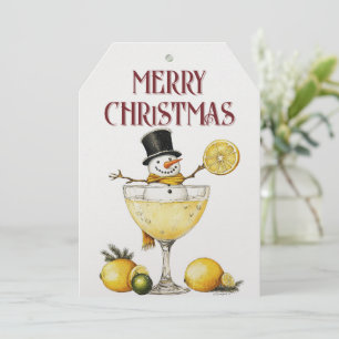 Cartão De Festividades Snowman Wine Winter Christmas