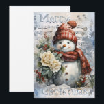 Cartão De Festividades Snowman Winter Christmas<br><div class="desc">Snowman Winter Christmas</div>
