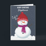 Cartão De Festividades Snowman Winter Wonderland<br><div class="desc">Snowman Winter Wonderland Deixa-A Neve, Deixa-A Neve, Deixa-A Neve. Celebre a estação com este tema divertido e brilhante do inverno. Este design de inverno consiste num bonzinho e divertido boneco de neve e duas crianças alegres vestidas nos seus suéteres de inverno mais quentes. Traga a diversão com os acessórios, presentes,...</div>