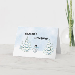 Cartão De Festividades Snowman Winter Wonderland Season's Greeting Card