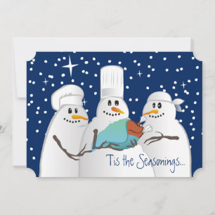 Cartão De Festividades Snowmen - peru - peru - culinária Natal