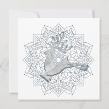 SnowWinter Mandala Marble Glitter Deer