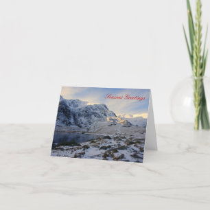 Cartão De Festividades Snowy Snowdonia