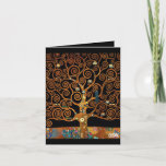 Cartão De Festividades Sob a árvore da vida, Gustav Klimt,<br><div class="desc">Sob a Árvore da Vida,  Gustav Klimt,  Cartão Saudável</div>