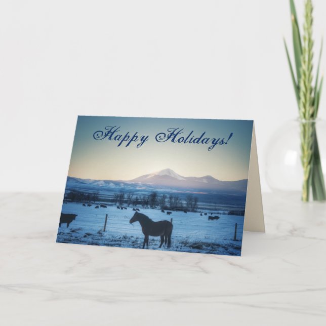 Cartão De Festividades Sob a montanha (Frente)