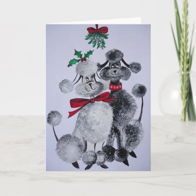 Cartão De Festividades Sob o visco (Frente)