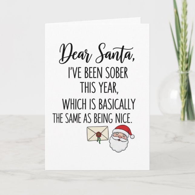 Cartão De Festividades Sober natal (Frente)