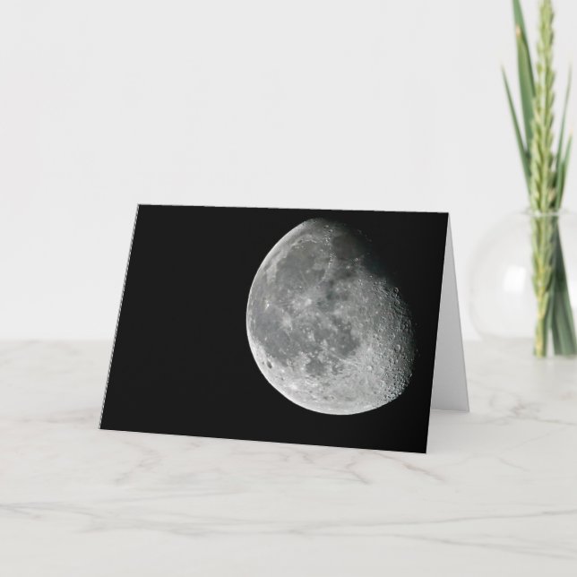 Cartão De Festividades Sobre a Lua (Frente)