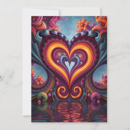 Cartão De Festividades Sobre O Coração Superior