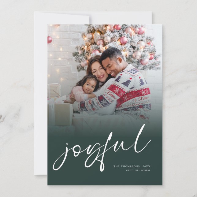 Cartão De Festividades Sobreposição de Foto 2026 Calendário Feliz Natal V (Frente)