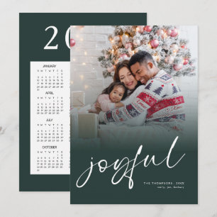 Cartão De Festividades Sobreposição de Foto Calendário 2027 Natal Alegre