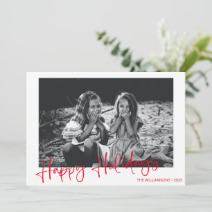 Cartão De Festividades Sobreposição de Foto com Tipografia Minimalista em