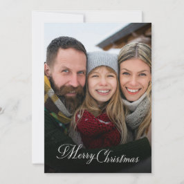Cartão De Festividades Sobreposição de Foto de Família Feliz Natal