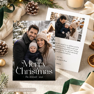 Cartão De Festividades Sobreposição de Foto de Natal Alegre Moderna