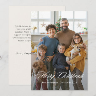 Cartão De Festividades Sobreposição de Foto de Natal Elegante Natal