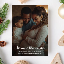 Cartão De Festividades Sobreposição de foto de Natal The More The Merrier