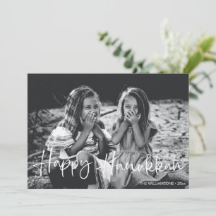 Cartão De Festividades Sobreposição de Foto de Tipografia Minimalista Han